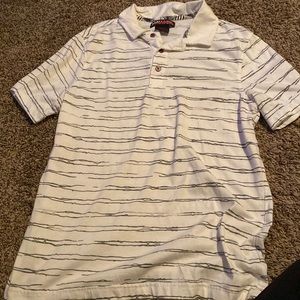 white pattern polo